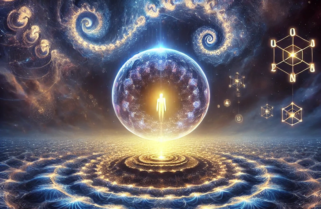 Scientific illustration related to quantum consciousness theories